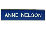 W31 - 2" x 8" Wall Name Plate in Silver Frame