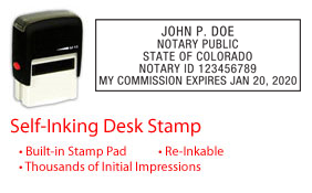 CO-NOTARY-SELF-INKER - Colorado Notary Self Inking Stamp